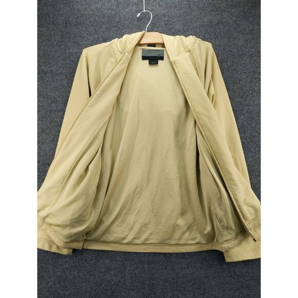 Nike Drifit Full Zip Hoodie Jacket Size Small Tan Gold Embroidered Swoosh - Picture 11 of 14